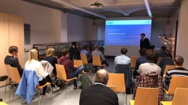 People sitting in a seminar room