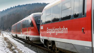  Two wagons of the Erzgebirgsbahn.