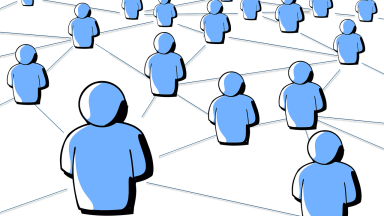 a graphic with figures connected with strokes