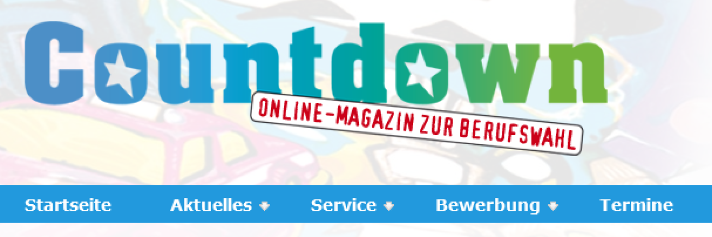 Logo of online magazine for career choice Countdown